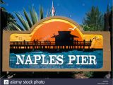 Pack N Ship Naples Fl Naples Florida Beach Pier Stockfotos Naples Florida Beach Pier