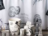 Paris themed Bathroom Set Paris Shower Curtain and Accessories Mom Pinterest