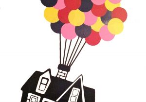 Party Supplies Roanoke Va Floating House with 32 Hot Air Balloons Vinyl Wall Decal Up Etsy
