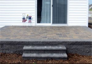 Paver Patterns 6×9 6×6 Raised Paver Patio with Steps to the Landscaping Versa Lok Block
