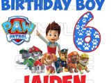 Paw Patrol Birthday Iron On Transfers Paw Patrol Birthday Boy Iron On Transfer Digital