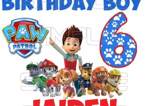 Paw Patrol Birthday Iron On Transfers Paw Patrol Birthday Boy Iron On Transfer Digital