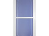 Pella Storm Door Replacement Parts Lowes Larson Tradewinds Bevel White Full View Aluminum Storm Door Common