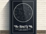 Personalized Night Sky Poster Custom Star Map Night Sky Print Star Map Poster Wedding