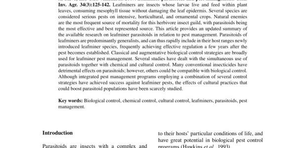 Pest Control Mcdonough Ga Pdf Leafminer Parasitoids and Pest Management