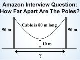 Picture Hanging Height Calculator Can You solve Amazon S Hanging Cable Interview Question Youtube