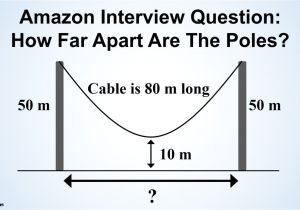 Picture Hanging Height Calculator Can You solve Amazon S Hanging Cable Interview Question Youtube