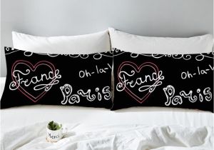 Pillow Sham Vs Pillowcase Black White Paris France Pillow Cases 2 Piece Sets Pillow