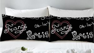 Pillow Shams Vs Cases Black White Paris France Pillow Cases 2 Piece Sets Pillow