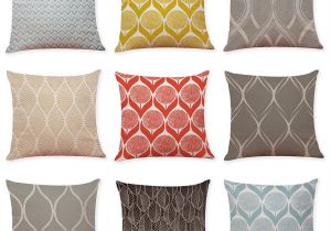 Pillow Shams Vs Cases Leaf Texture Geometric Pattern Linen Cushion Covers Home Office sofa