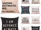 Pillow Shams Vs Cases Quotes Sayings Linen Cushion Covers Home Office sofa Square Pillow