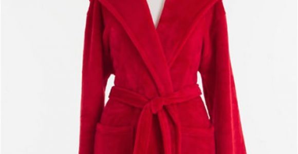 Pine Cone Hill Robes Pine Cone Hill Selke Fleece Red Hooded Robe Ships Free