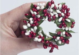 Pip Berry Taper Candle Rings Red and White Pip Berry Candle Ring Pip Berries