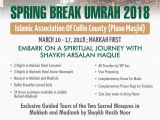 Plano Masjid Prayer Times Spring Break Umrah 2018 Plano Masjid