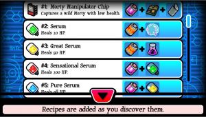 Pocket Mortys Crafting Recipe List Pocket Mortys Crafting Recipes Guide Clashin Com