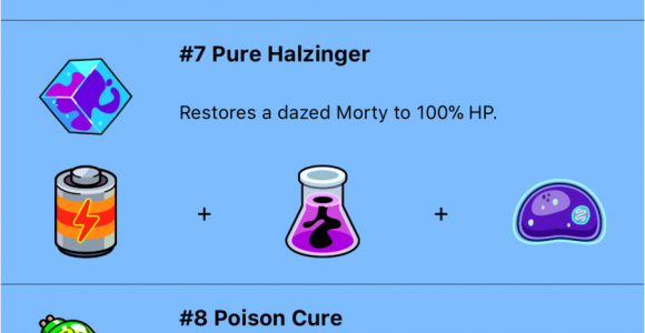 Pocket Mortys List Of Recipes Recipes for Pocket Mortys for Ios Free Download and software