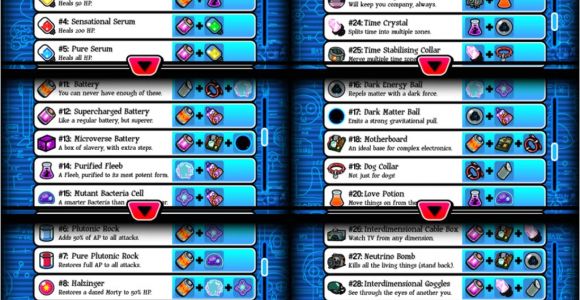 Pocket Mortys Recipe List Pocket Mortys Recipes All 30 Crafting Recipes You Need