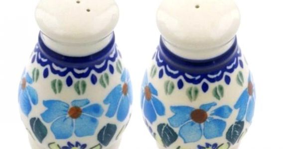 Polish Pottery Salt and Pepper Grinders Polish Pottery Salt and Pepper Shakers Polish Pottery Salt