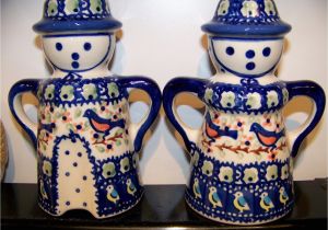 Polish Pottery Salt and Pepper Shakers the Momoo Checkbook Cover