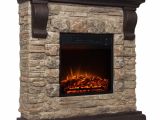 Polyfiber Electric Fireplace with 41 Mantle Product Features