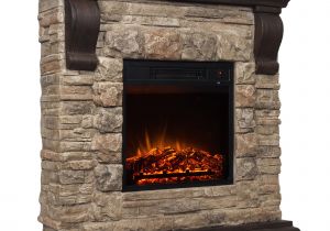 Polyfiber Electric Fireplace with 41 Mantle Product Features