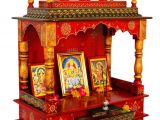 Pooja Mandir for Home In Usa Home Temple Puja Mandir Hand Painted Lattu Mandir without Door