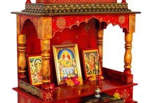 Pooja Mandir for Home In Usa Home Temple Puja Mandir Hand Painted Lattu Mandir without Door