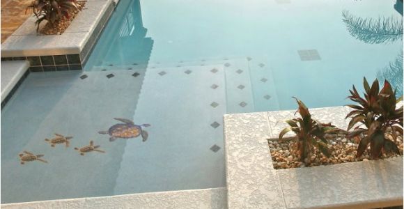 Pool Decals for Concrete Pools Pool Decal Brown Turtle Group Small for Concrete