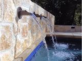 Pool Scuppers and Spouts Private Residence Pool Back Wall W Spouts Contemporary