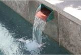 Pool Scuppers and Spouts Swimming Pool Wall with Copper Scupper Water Features In