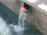 Pool Scuppers and Spouts Swimming Pool Wall with Copper Scupper Water Features In