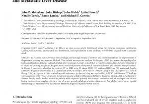 Porta Potty Rental Sacramento Pdf Role Of Fna and Core Biopsy Of Primary and Metastatic Liver Disease