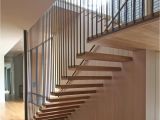 Prefab Metal Stairs Residential Bluffview Residence Stair Tensioned Steel White Oak Via