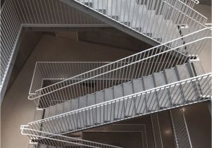 Prefab Metal Stairs Residential Rectangular Stairway In An Apartment Building Vastra Kajen 1