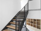 Prefab Metal Stairs Residential these Stairs Combine Wood Black Metal and Mesh to Create A