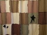 Primitive Bathroom Shower Curtains Primitive Shower Curtain Raggy Shower Curtain by