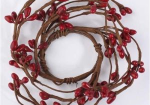 Primitive Pip Berry Candle Rings Red Pip Berry Candle Ring Candles and Accessories