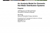 Pros and Cons Of Hot Water Recirculating Pump Pdf Analysis Model for Domestic Hot Water Distribution Systems