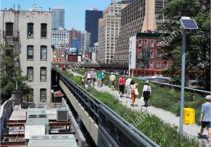 Public Park In Manhattan Built On An Old Railway High Line Elevated Park Stock Photos High Line Elevated Park Stock