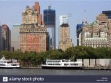 Public Park In Manhattan New York Skyline Von Lower Manhattan Am Battery Park World Trade Center Bau