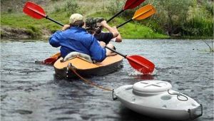 Pull Behind Kayak Cooler Ice Ahoy tow Behind Cooler Follows Your Boat