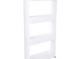 Pull Out Pantry Shelves Home Depot Lavish Home 4 Tier 4 Wheeled Pvc Slim Slide Out Pantry In White