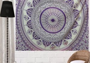 Purple and Grey Tapestry Pink and Purple Hippie Tapestries Boho Home Decor Mandala