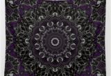 Purple and Grey Tapestry Purple Gray and Black Kaleidoscope 3 Wall Tapestry by