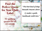 Quilt Sayings and Quotes Quilt Label Sayings and Quotes for All Occasions Quilter