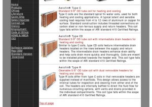 R R Heating and Cooling Aerofin Coils Hvac Air Conditioning