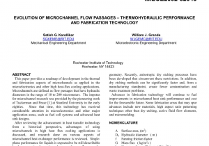 R R Heating and Cooling Pdf Heat Transfer In Minichannels and Microchannels Cpu Cooling Systems