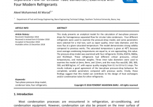 R22 Refrigerant Price Per Pound Prediction Of Two Phase Pressure Gradients Of Refrigerants In