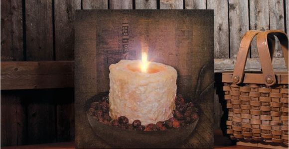 Radiance Flickering Light Canvas Christmas Birch Candles Flickering Lights Radiance Lighted Canvas