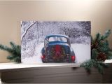 Radiance Flickering Light Canvas Christmas Radiance Lighted Canvas Winter Classic Car with Christmas